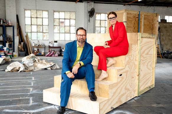 Backstage preparations: Andy Norton and Priscilla Jackman, the directing team of ‘Bluebeard’s Castle’ opera.