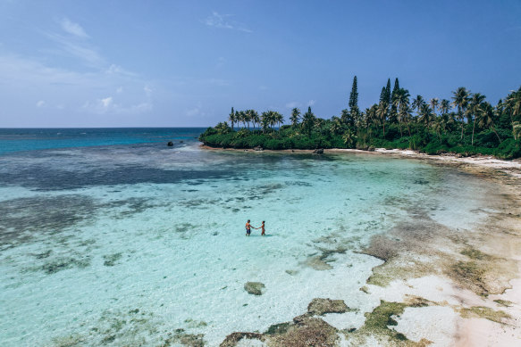 A beach on Lifou. Australians were the second-largest market for New Caledonia until the recent unrest.
