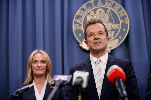 New NSW Opposition Leader Mark Speakman and Natalie Ward.