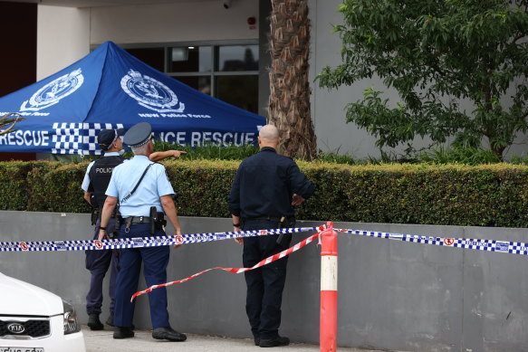 The scene at Parramatta on Thursday morning.