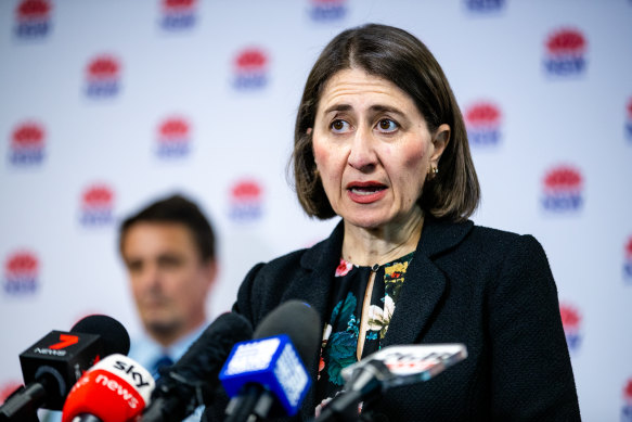 Premier Gladys Berejiklian announced 10 new cases in NSW on Monday.