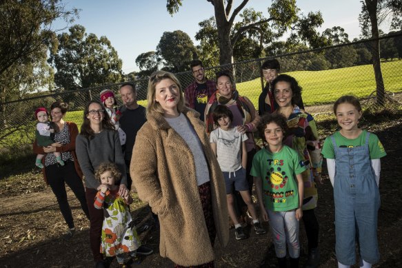 Ruth Liston and other supporters of sharing green space at the Northcote golf course.