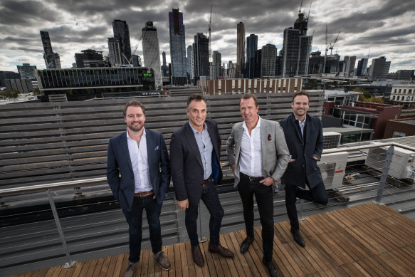 From L-R: Simon Kent, Antony Catalano, Travis Day and Trent Casson launching the project back in 2019.