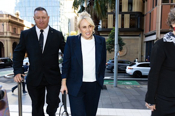 Rebel Wilson will arrive in Federal Court on Thursday.