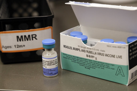 The measles, mumps and rubella vaccine. 