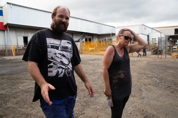 Marcus and Leonie Bebb after they were unable to get Mr Morrison’s attention. They said they  wanted five minutes to explain their story.