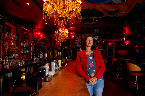 Alex Heffernan, owner of Lazybones Lounge in Marrickville, has had to reduce staff hours.