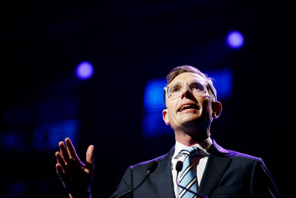 Dominic Perrottet at the 2023 Premier’s Gala Concert and NSW Seniors Festival Expo in Sydney on Thursday. 