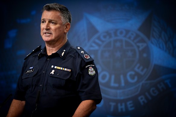 Victoria Police Deputy Commissioner Bob Hill on Thursday.