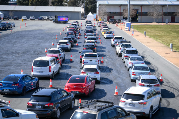 Shepparton’s COVID testing hub.