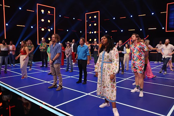 The Floor has 81 contestants compete on a large grid of LED tiles.