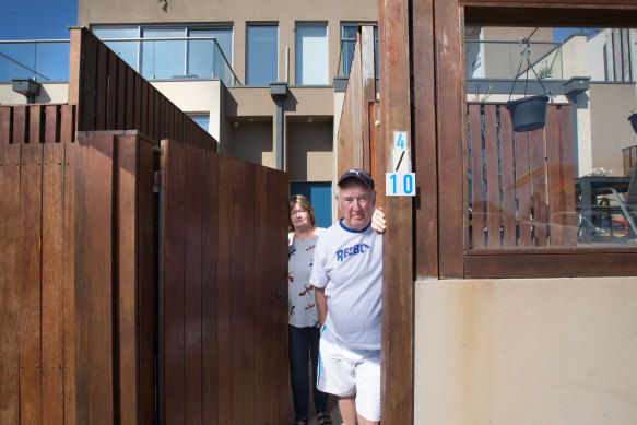 Ruth and Graham Arvidson are anxious about the future after learning their unit has flammable cladding.