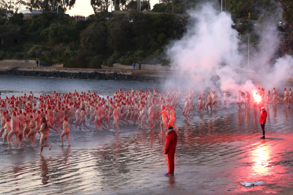 There’s something in the air in Hobart… Dark Mofo’s iconic Nude Solstice.