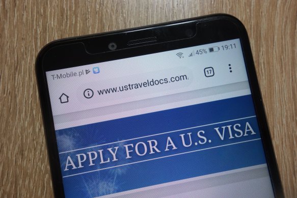 Avoid using commercial websites when applying for a visa waiver for the US.