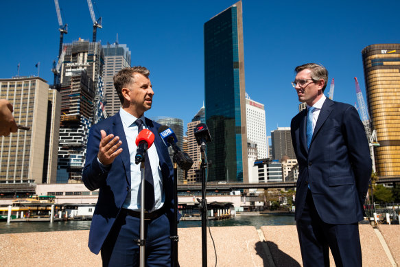 NSW Transport Minister Andrew Constance and Treasurer Dominic Perrottet.