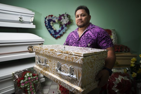 Funeral director Tofilau Henry Papalii-Bourke has handled more than 12 cases of measles fatalities. 
