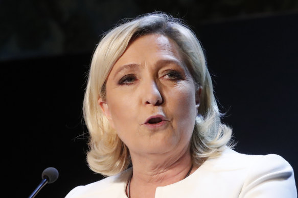 French far-right National Rally leader Marine Le Pen.