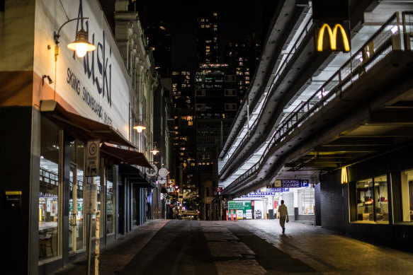 Melbourne in the midst of lockdown six in August 2021.