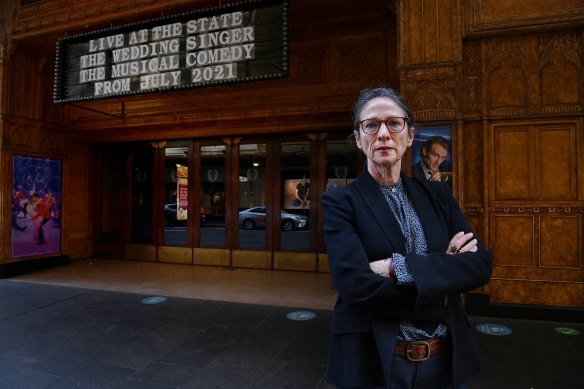 “Shared experience of film in cinemas has always been the guiding principle”: Sydney Film Festival chief executive Leigh Small outside the State Theatre.