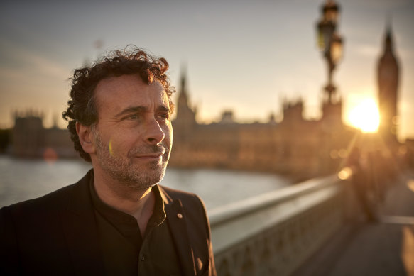 Artist Ralph Heimans photographed outside the Palace of Westminster in London, England ahead of the Queen’s state funeral.