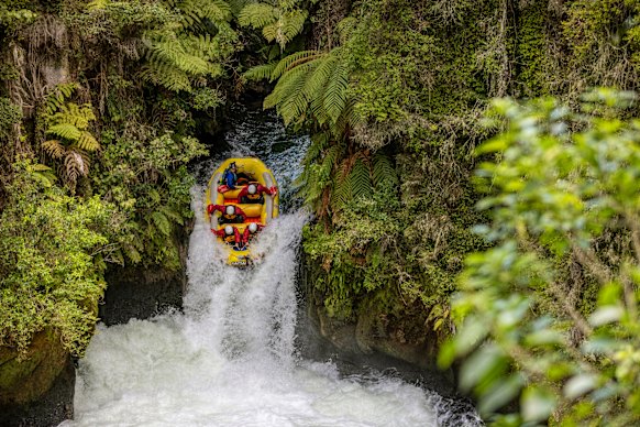 Whitewater rafting in Rotorua.