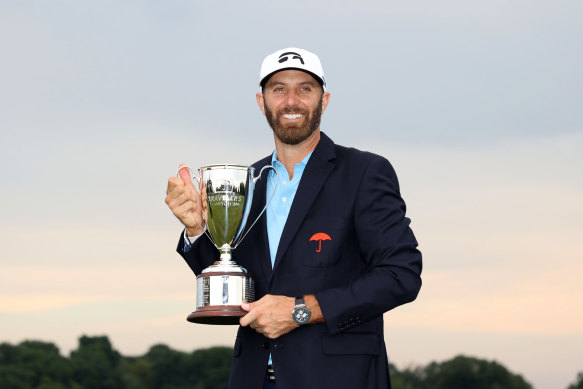 Dustin Johnson's Travelers Championship victory made it 13 consecutive seasons with at least one win for the American.