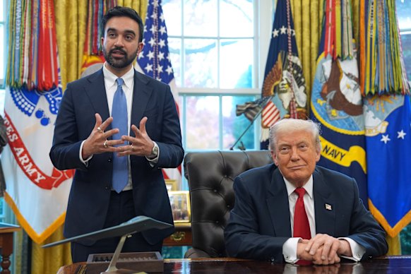 Il sindaco di New York Zohran Mamdani con il presidente degli Stati Uniti Donald Trump nello Studio Ovale lo scorso novembre.
