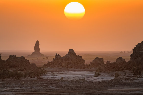 Lake Abbe teeters between biblical and apocalyptic.