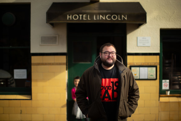Hotel Lincoln owner Iain Ling, with his daughter behind him, says the onus will fall upon restaurants when they re-open.