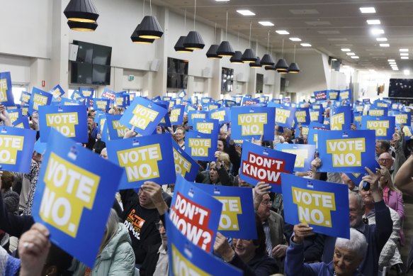 Opponents of the Voice rallied around the slogan: “If you don’t know, vote No.”