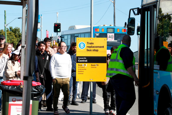 Bankstown line passengers will be forced to catch replacement buses along congested roads.