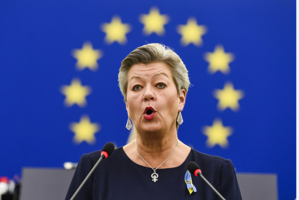 European Commissioner for Home Affairs, Ylva Johansson.