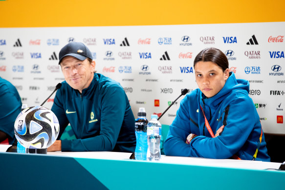 Tony Gustavsson and Sam Kerr give their best poker faces.