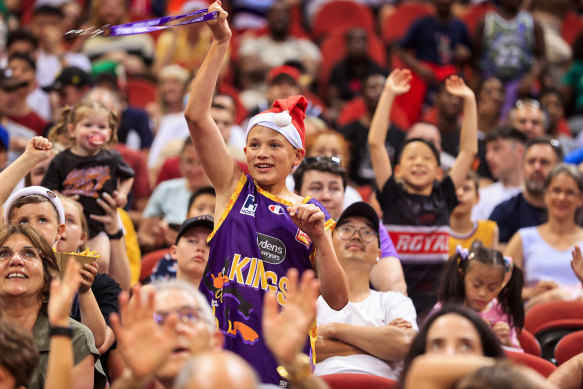 Sydney Kings fans enjoy the Christmas Day game in 2022.