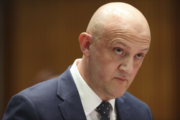 ASIO Director-General of Security Mike Burgess during a Senate estimates hearing at Parliament.