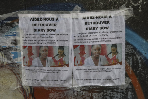 Paris prosecutor's office said Tuesday that it had opened a "worrying disappearance" inquiry into the disappearance of Diary Sow, 20, who reportedly vanished on January 3.