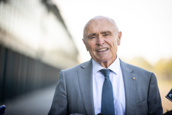 Philanthropist Paul Little said “no comment” when asked about a contribution to NGV Contempory. 