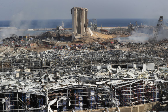 The huge explosion devastated the port of Beirut in August.