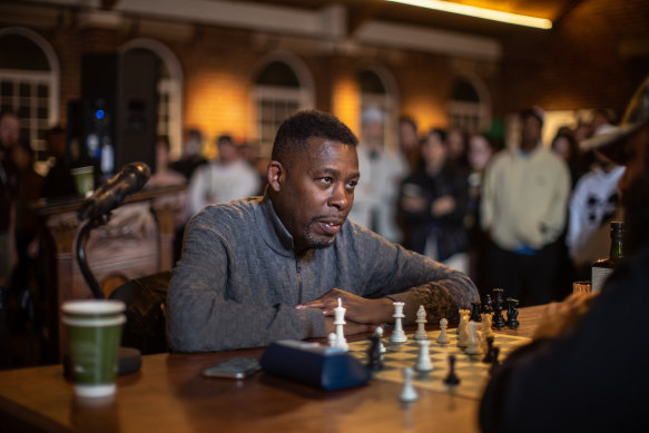 GZA headlining a speed chess tournament in Melbourne.