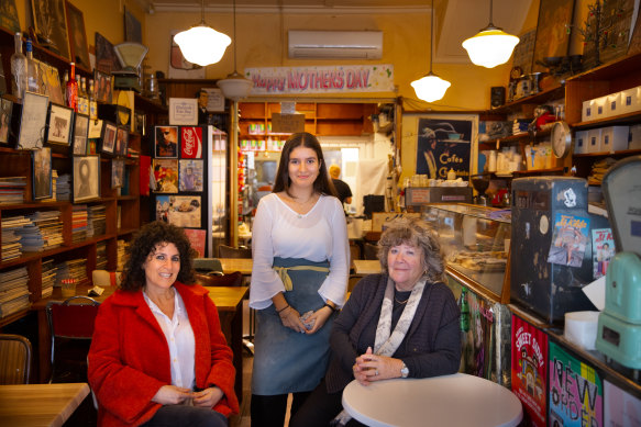Three generations of owners at Monarch Cakes (from left): Nikki Laski, Talia Laski and Shirley Markham. 