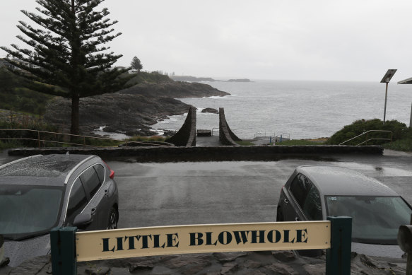 A rock fisherman has died after being swept off the rocks near the Little Blowhole at Kiama.