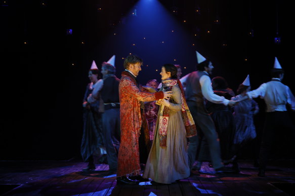 David Wenham and Sarah Morrison in the Melbourne production of ‘A Christmas Carol’.