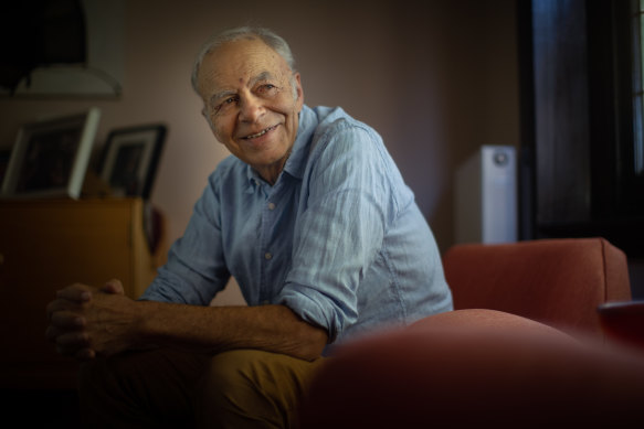 Peter Singer at home in Melbourne this month.