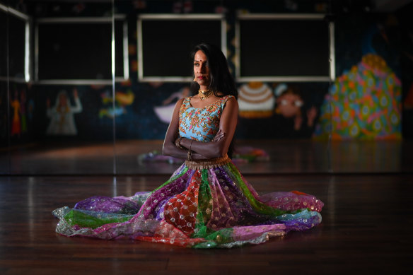 Jaya Bhattacharya, who runs an Indian dance studio in Richmond.