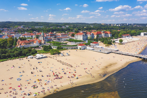 The old resort town of Sopot in Poland.