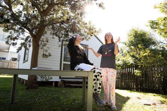 HSC students Lucy Karis and Grace Phelan say their regular afternoon study club has kept them motivated.