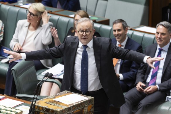 Prime Minister Anthony Albanese during question time.