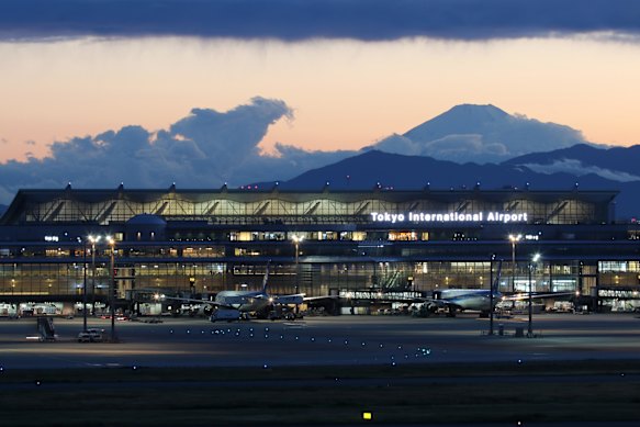 At Tokyo Haneda, you can head for the onsen and might even catch glimpses of Mount Fuji.
