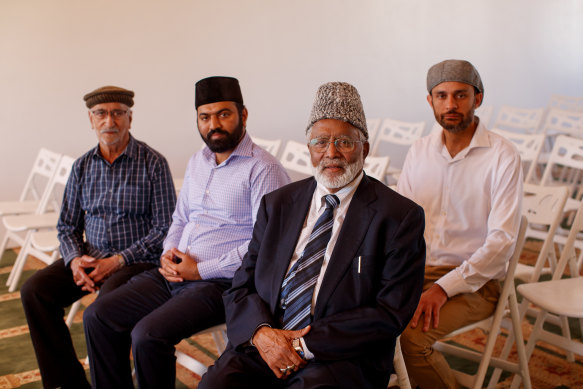 Mehboob Sethi, Imam Qammaru Zaman, Inaamul Haq Kauser, president of the Ahmadiyya Muslim Association Australia, and Adnan Qadir. They were all friends of Tahir.