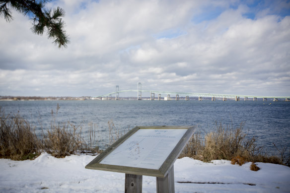 The only marker for the site where the ship identified as the Endeavour lies. 